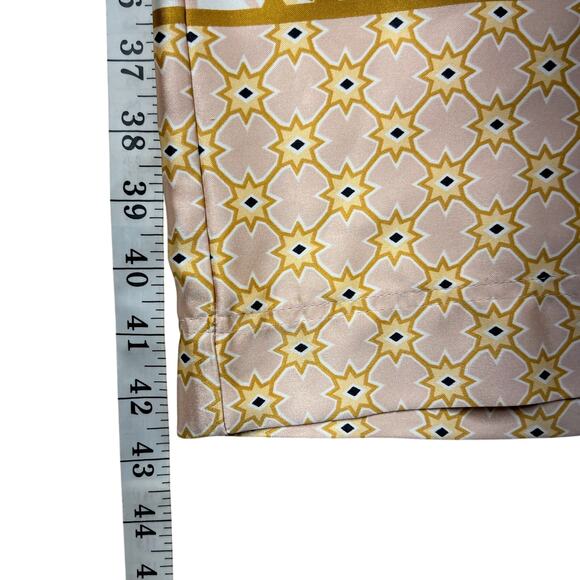 House of Harlow 1960 Satin Wide Leg Pants XS Boho Gold Pink High Waist Art Deco - Picture 11 of 13